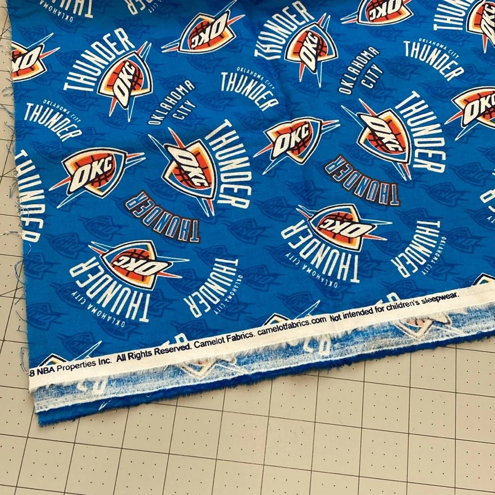 Oklahoma City Thunder OKC NBA Cotton Fabric
